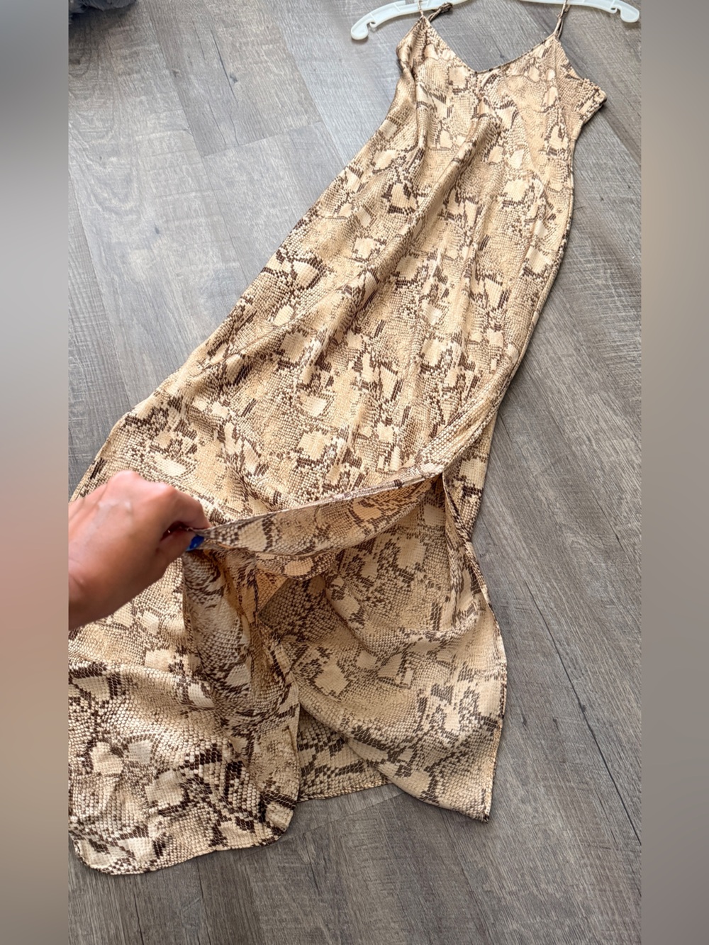 Women's 100% Silk Snakeskin Printed Dress | Banana Republic - Picture 5 of 7
